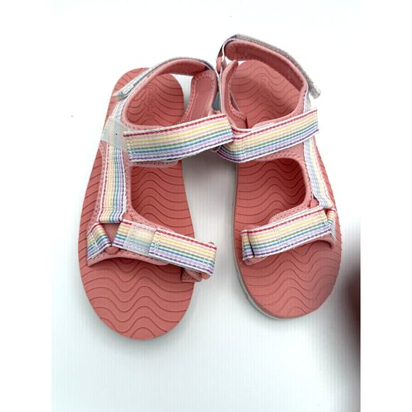 Cat & Jack Girls Rainbow Strap Play School Water Sports Sandals Size 5US Pink - Picture 1 of 5